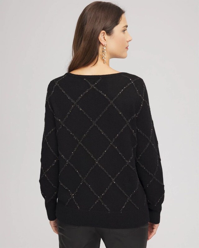 Sparkling Diamonds Pullover Sweater - image 3